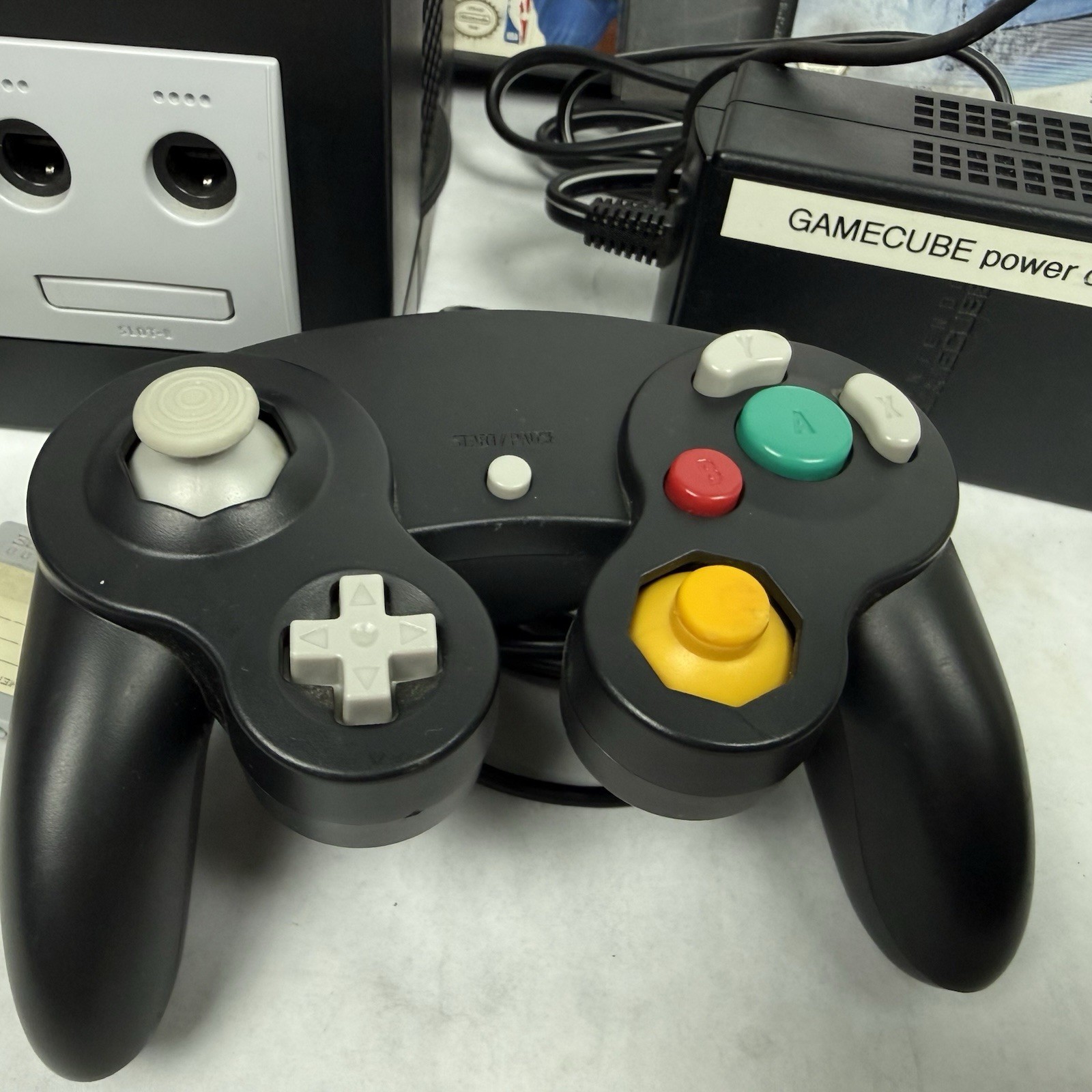 Nintendo GameCube Console DOL-101 Black with Controller/Cables/Game-Tested