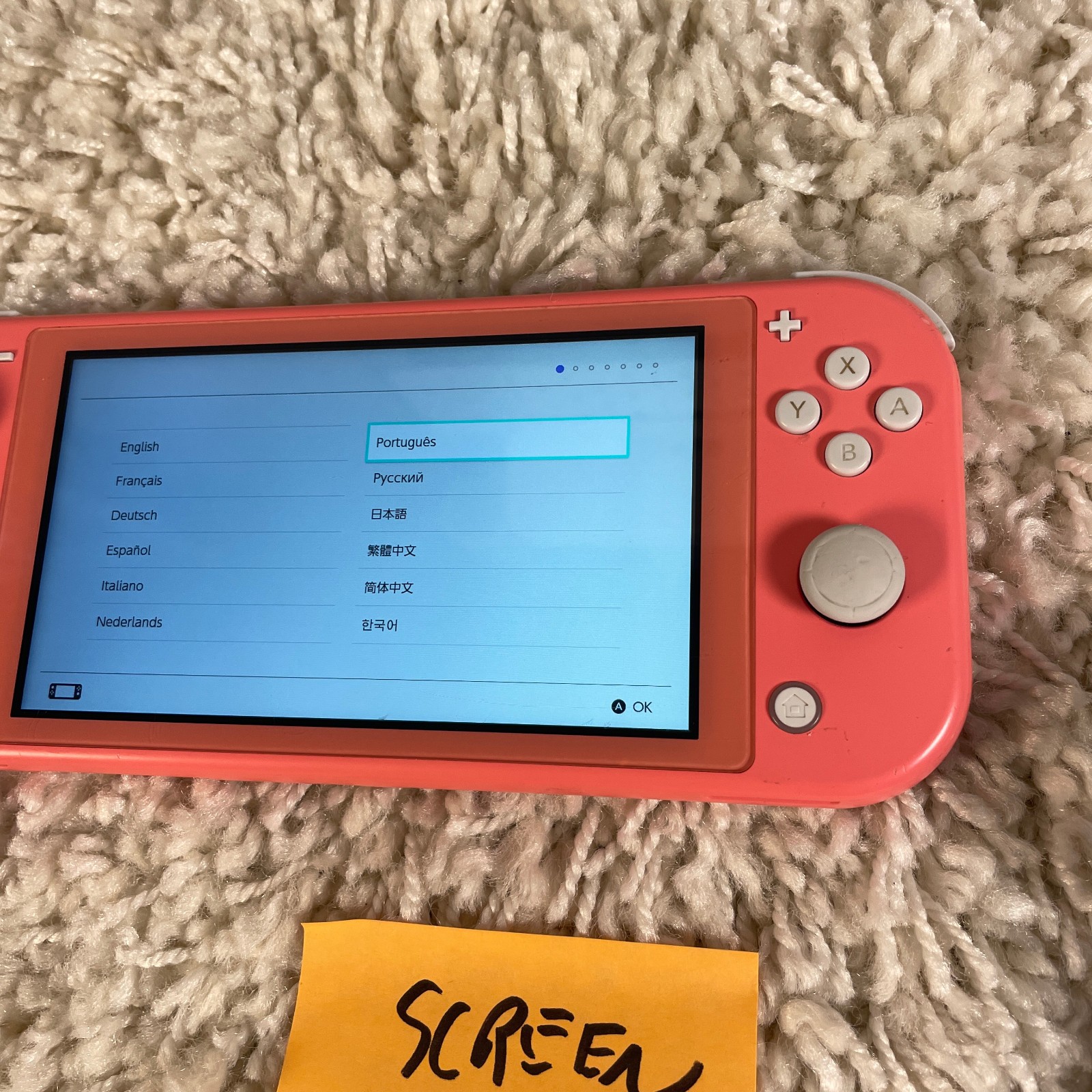 Nintendo Switch Lite Coral Pink Console Handheld System HDH-001 Tested