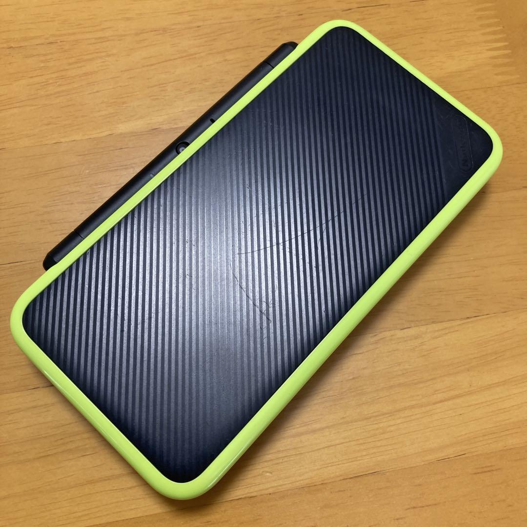 New Nintendo 2DS XL LL Black Lime Console Stylus Working Tested Japanese ver