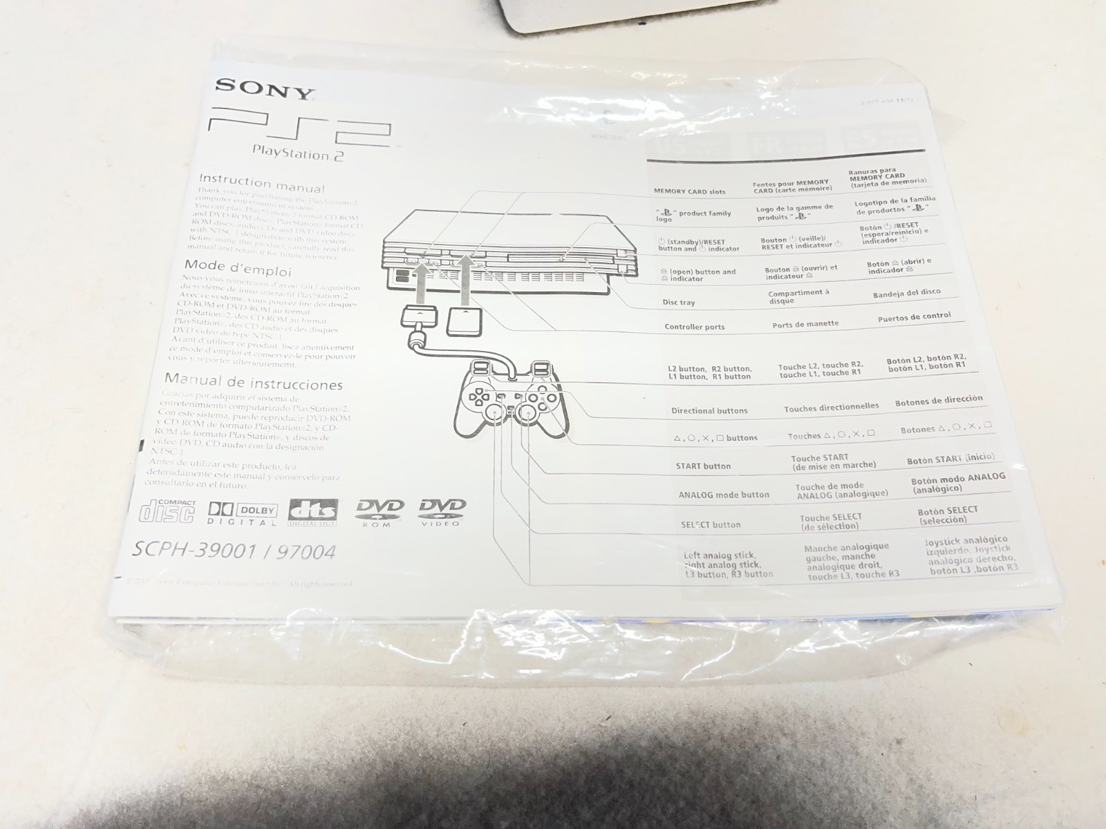 Barely Used Sony Playstation 2 PS2 Console System 39001 Complete in Original BOX