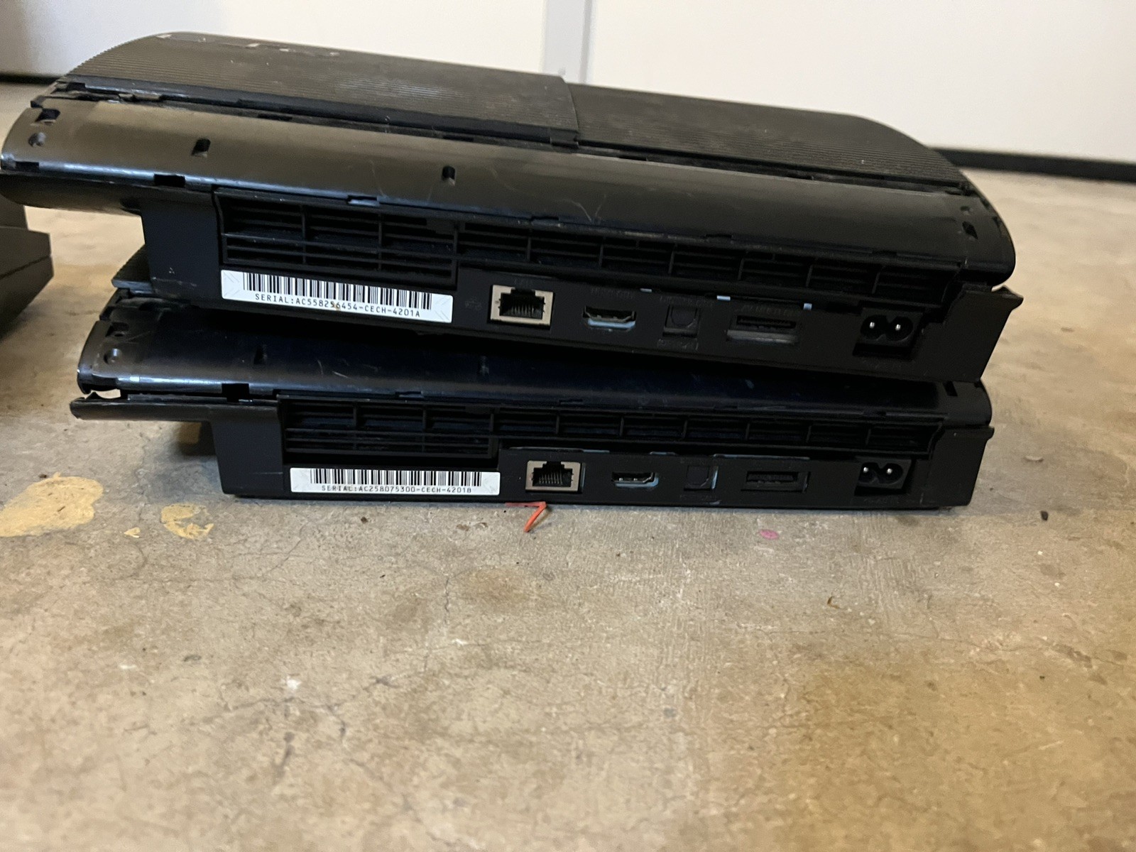 Lot of 4 Unknown Condition PlayStation 3 PS3 Consoles As-Is for Parts/Repair