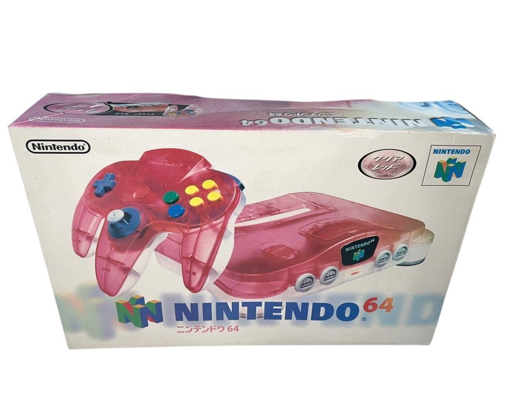 【Mint】Nintendo 64 N64 Game Console System Clear Red Tested w/box