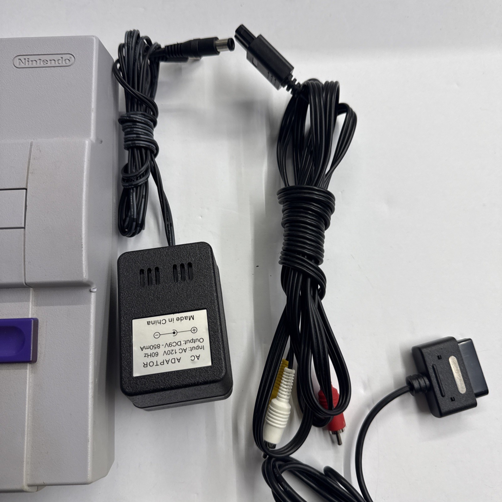SNES – Super Nintendo Home Console – Gray W/ Cables Game Controller Tested #2906
