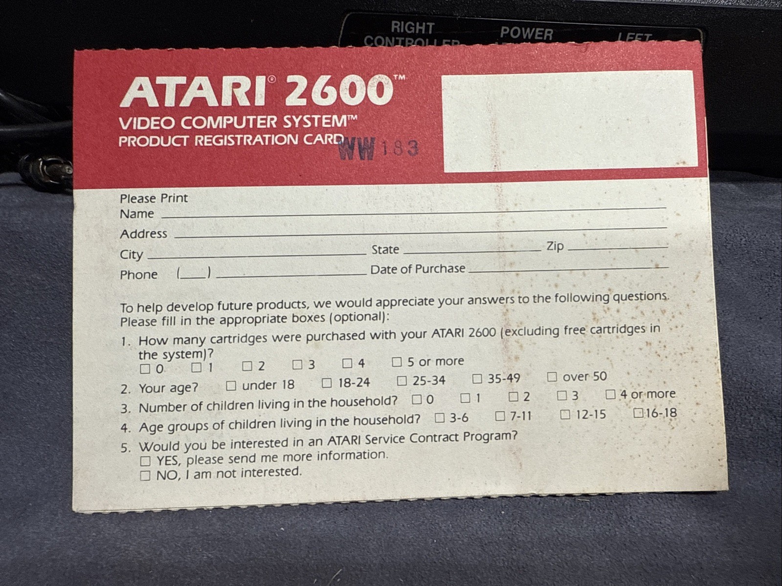 VINTAGE Atari 2600 Cx2600 model in box Untested Missing Joy Sticks Read descript