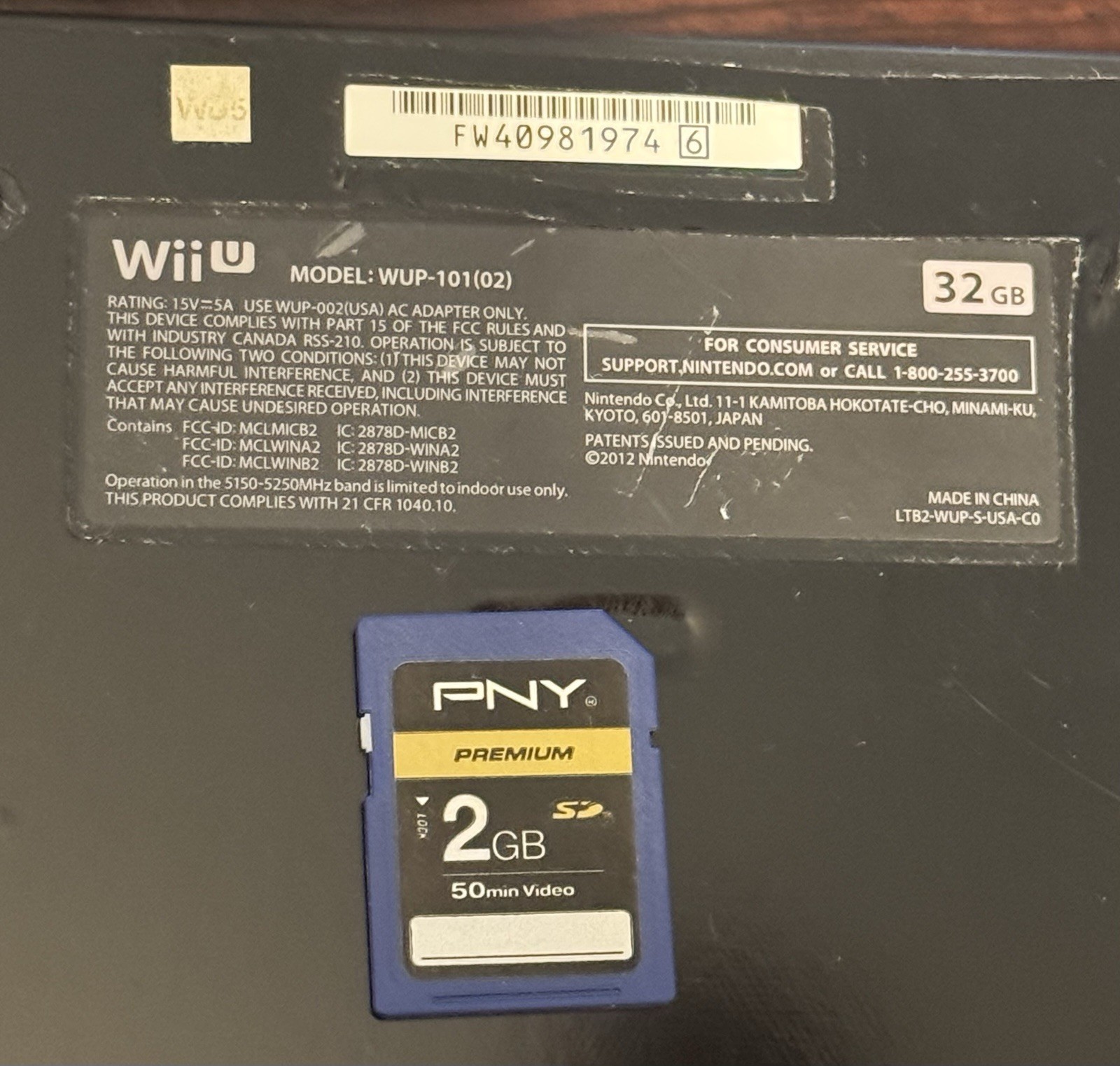 Nintendo Wii U 32GB Black Console Bundle TESTED with games NO gamepad Mario