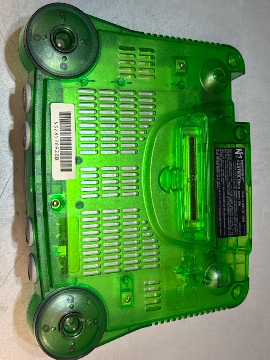 GREEN AND BLUE NINTENDO 64 CONSOLE MODELAC NUS-001 (H83004345)