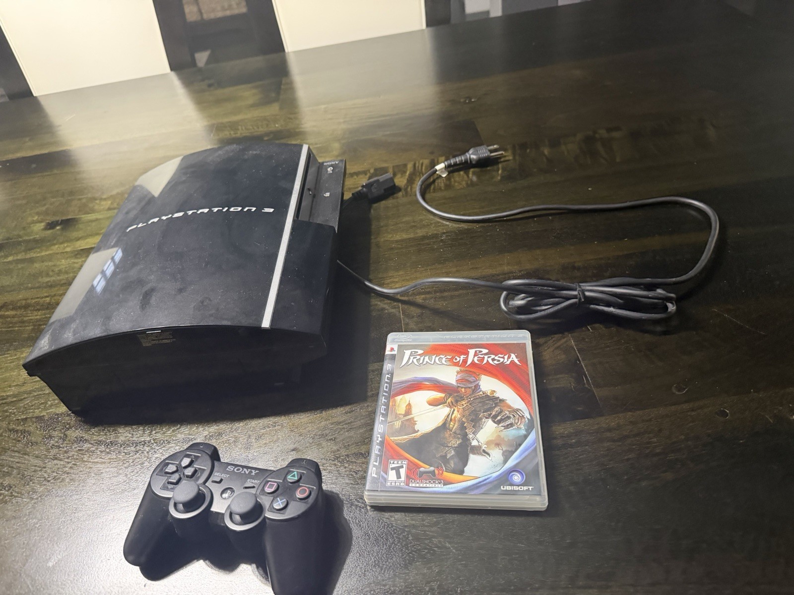 Sony PlayStation 3 Black Fat + Controller and Game (READ DESC)