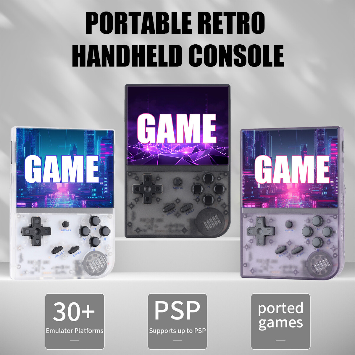 Updated 3.5’Video Game Handheld Game Console Linux System H700 Quad-core ARM US
