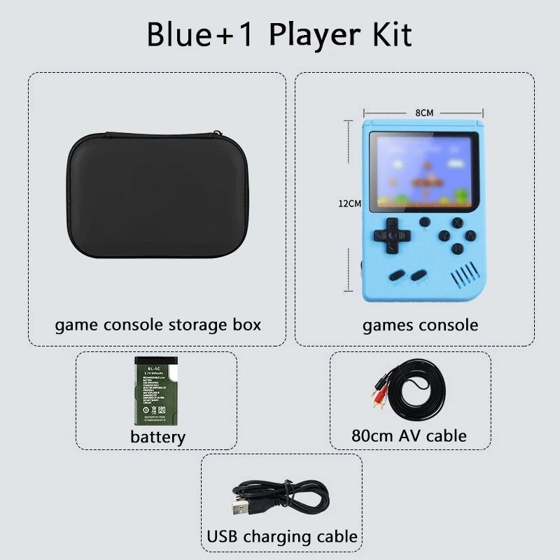 Handheld Retro Game Console 500+ Classic Games TV AV Output 1020mAh Kids Adults
