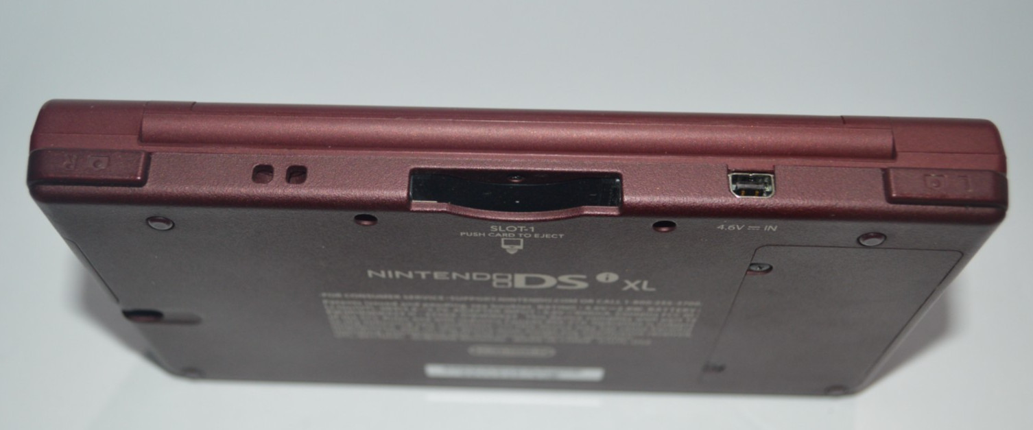 Nintendo DSi XL DS Console Wine Red Burgundy Tested With 9 Games And Charger