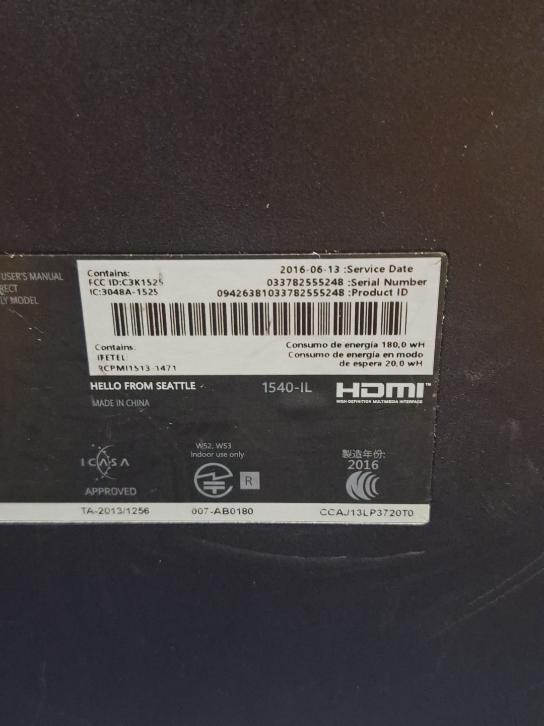 Microsoft Xbox One 500GB Console Black 1540 Powers On Read Description