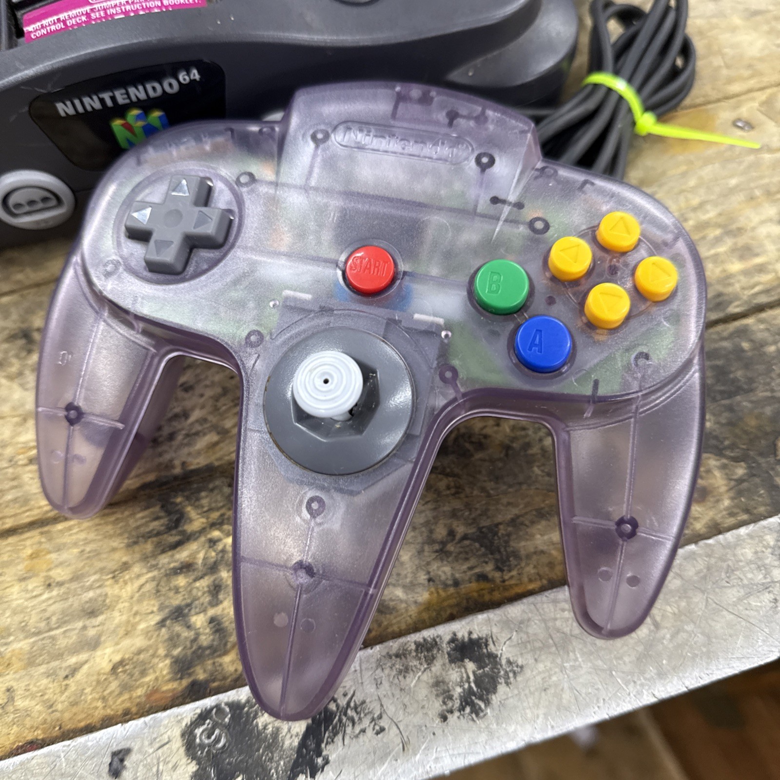 Nintendo 64 Bundle 1 Controller Power Cable NUS-001 USA Vintage Lot Bug’s Life