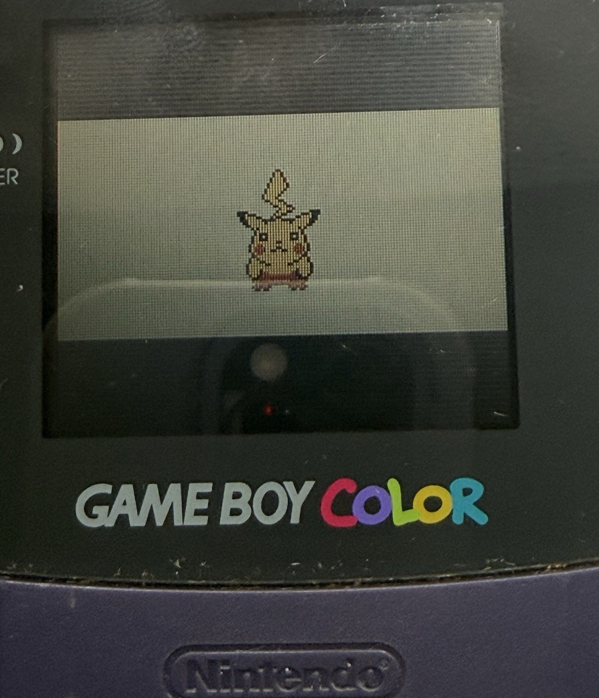 GameBoy Color Purple Grape Model CGB-001 & pokemon special pikachu, chrome cover