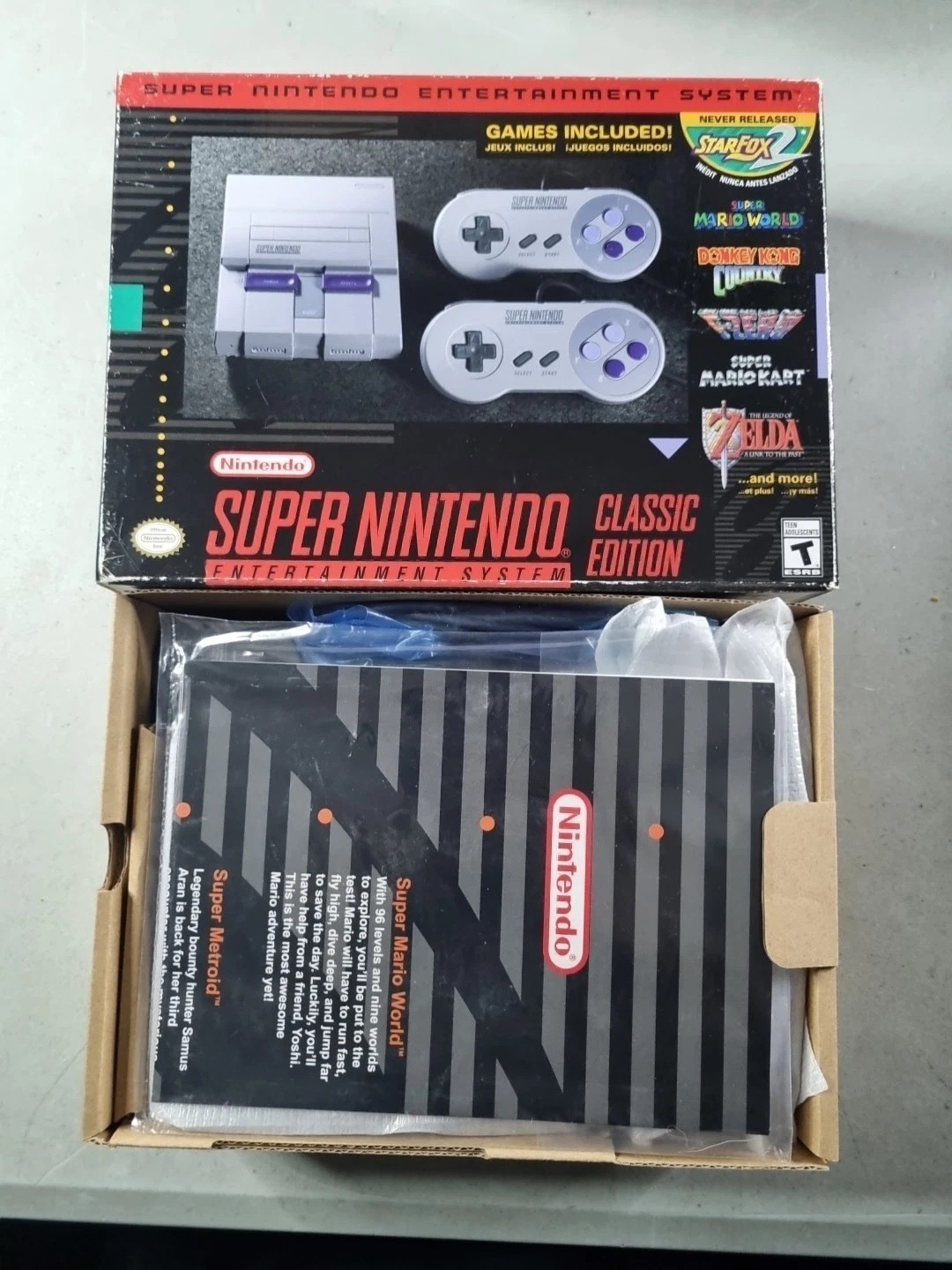 Authentic SNES Super Nintendo Classic Mini Clv-201 Entertainment System 21 Games