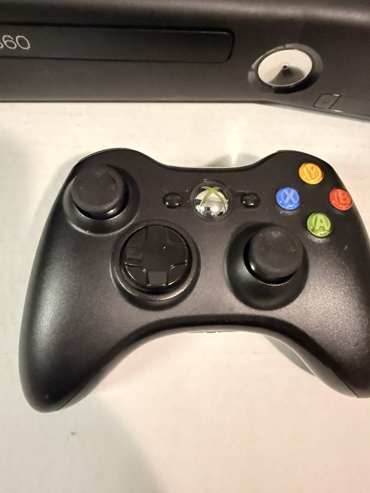 Microsoft Xbox 360 S Slim 250GB Black Console Model 1439 Tested Working OEM