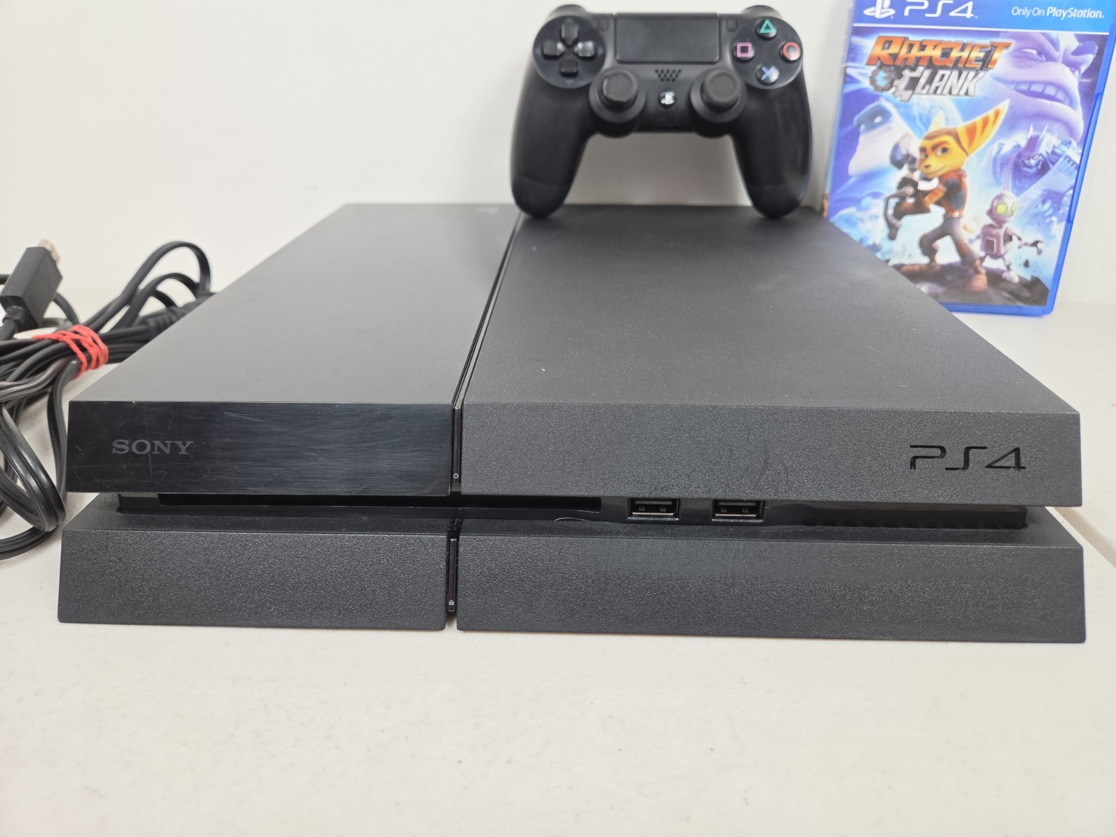 Sony Playstation 4 500GB Black Console PS4 W/ Controller & Cords Tested Working!