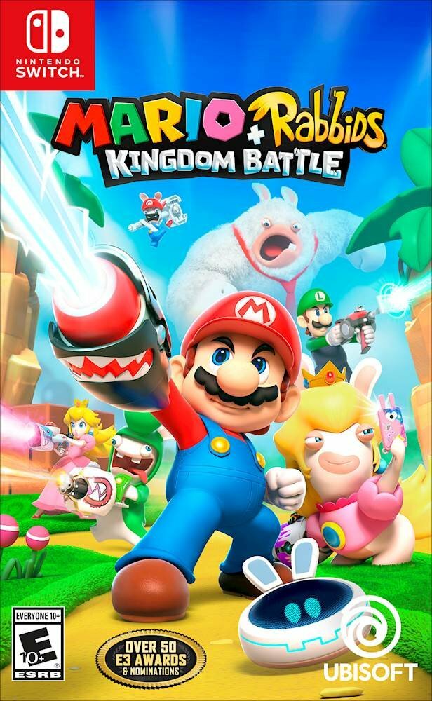 ⭐NEW Nintendo Switch NEON Bundle + Mario Rabbids GAME Joy Cons + 16GB + MORE⭐