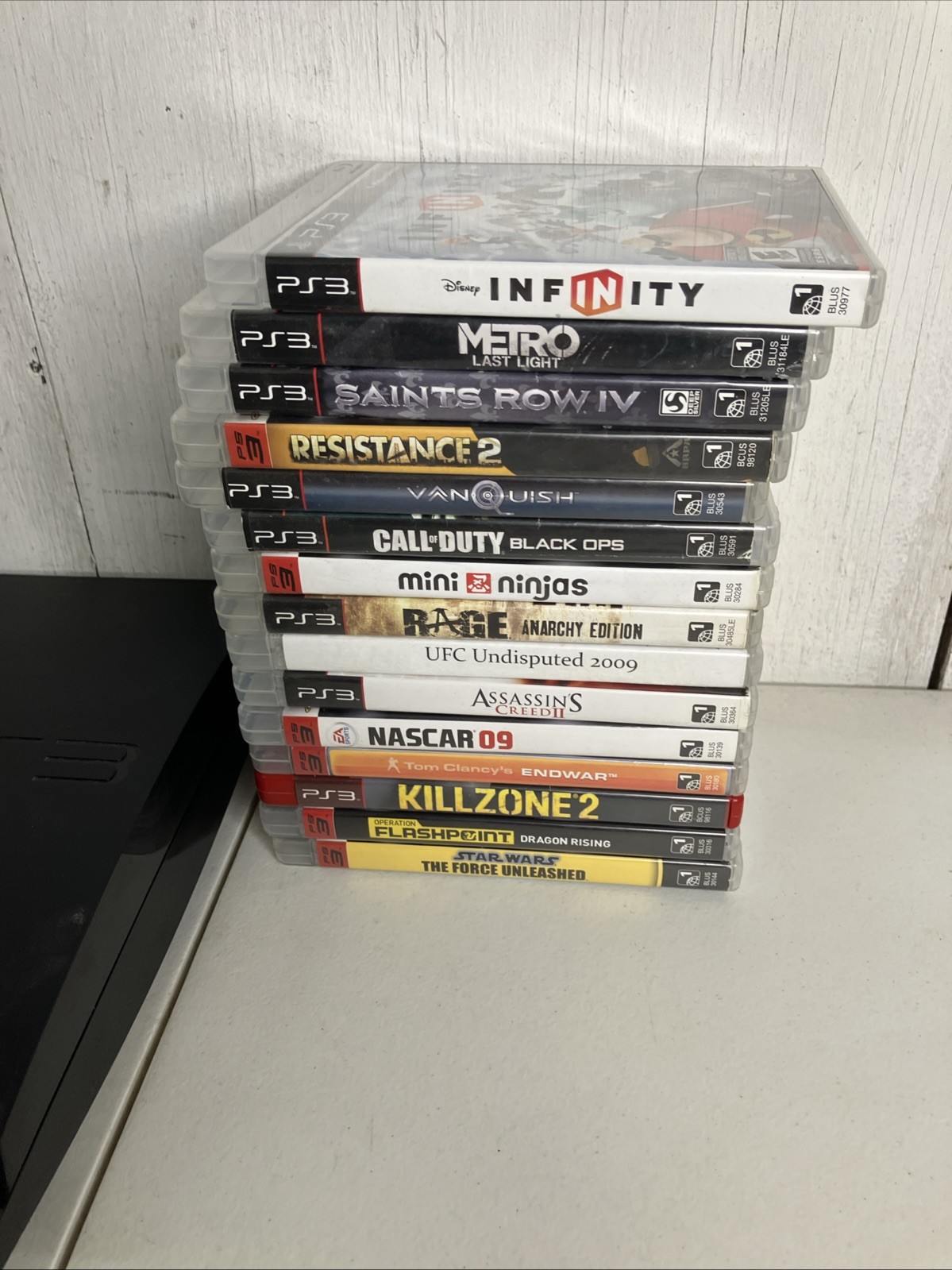 Sony PlayStation 3 Slim PS3 Model CECH-2001A Console Bundle 15 Games Infinity