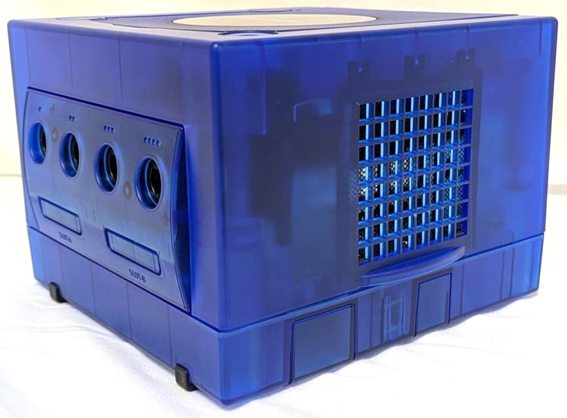 Nintendo GameCube Translucent Funtastic DARK BLUE Gaming Console System Bundle