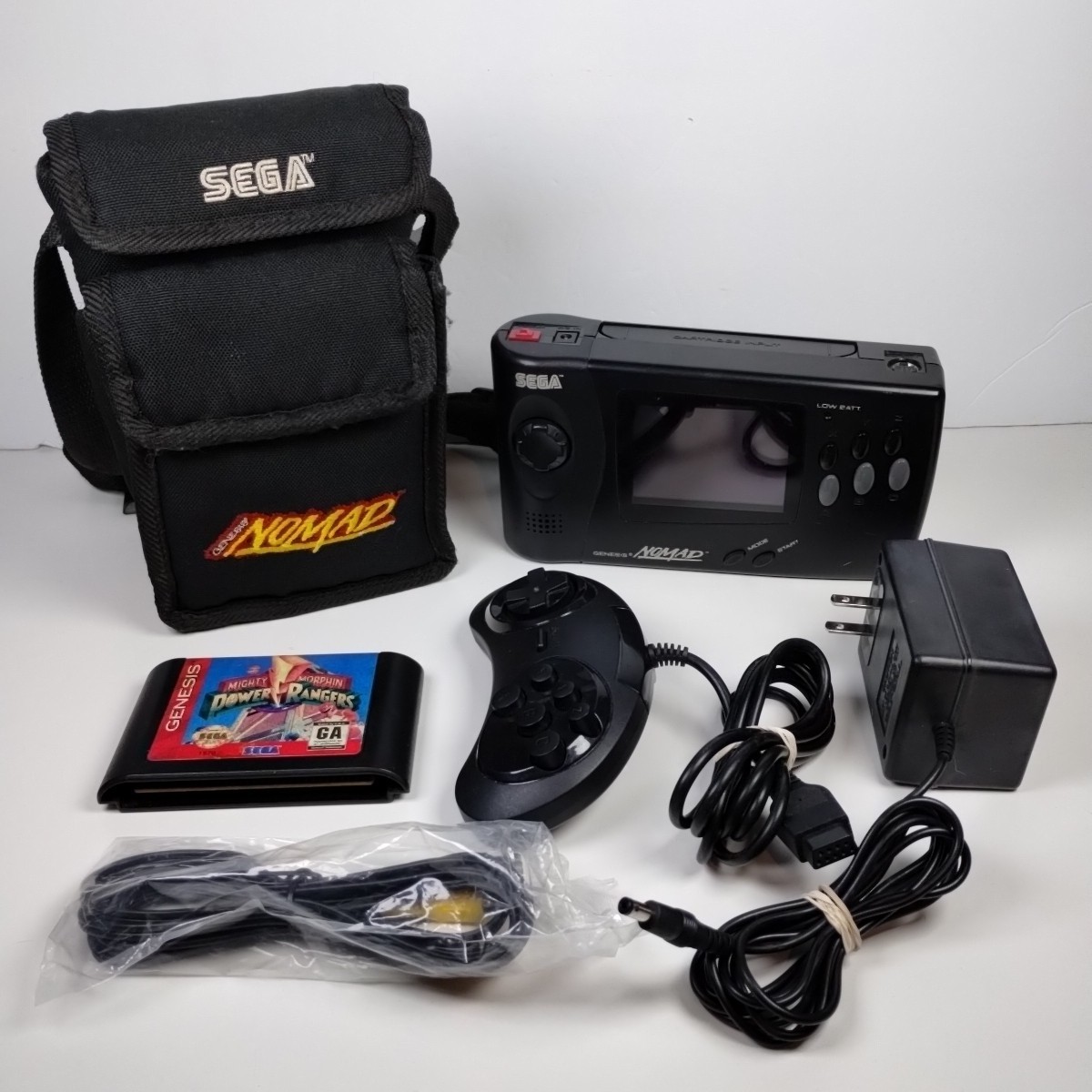 Sega Genesis Nomad Handheld Console Black Model MK-6100 W Cords, Game & Control