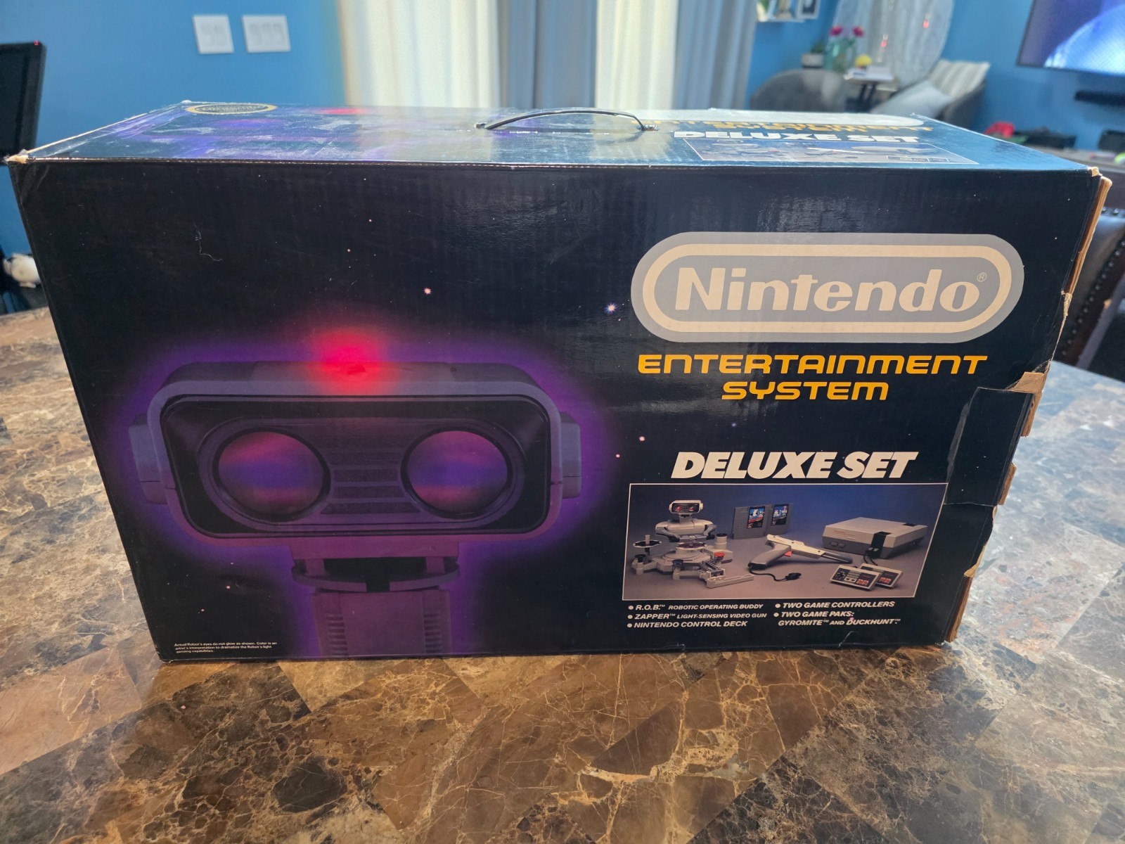 Nintendo NES Deluxe Set System w/ Working/Tested ROB,Phaser, CIB