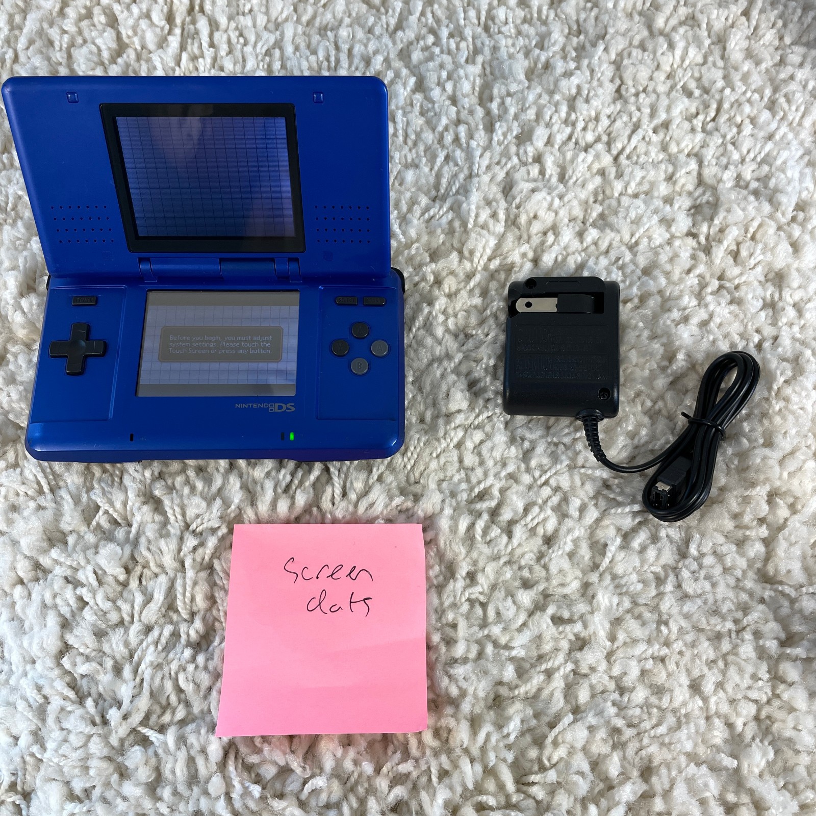 Nintendo DS Original NTR-001 Cobalt Blue Handheld Console System READ