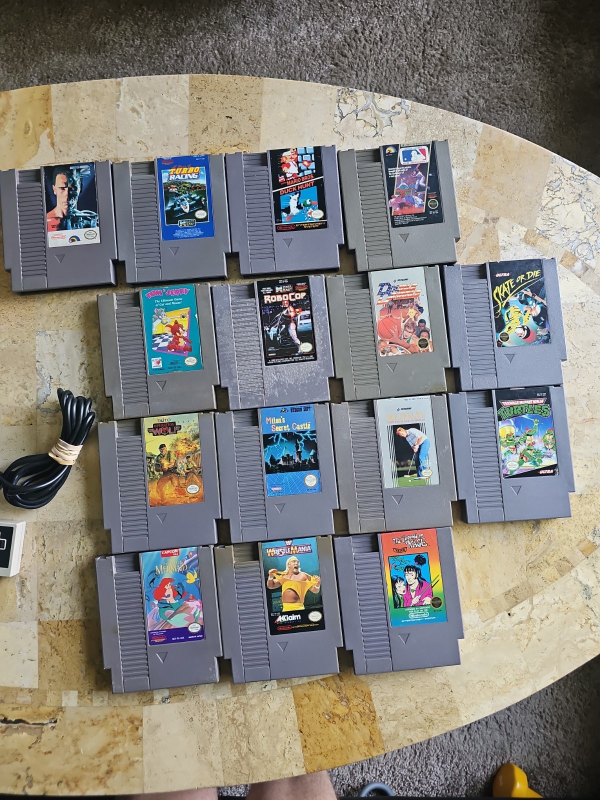 Original Nintendo NES Console Bundel Gun,3 Controllers,15 Games Tested Works