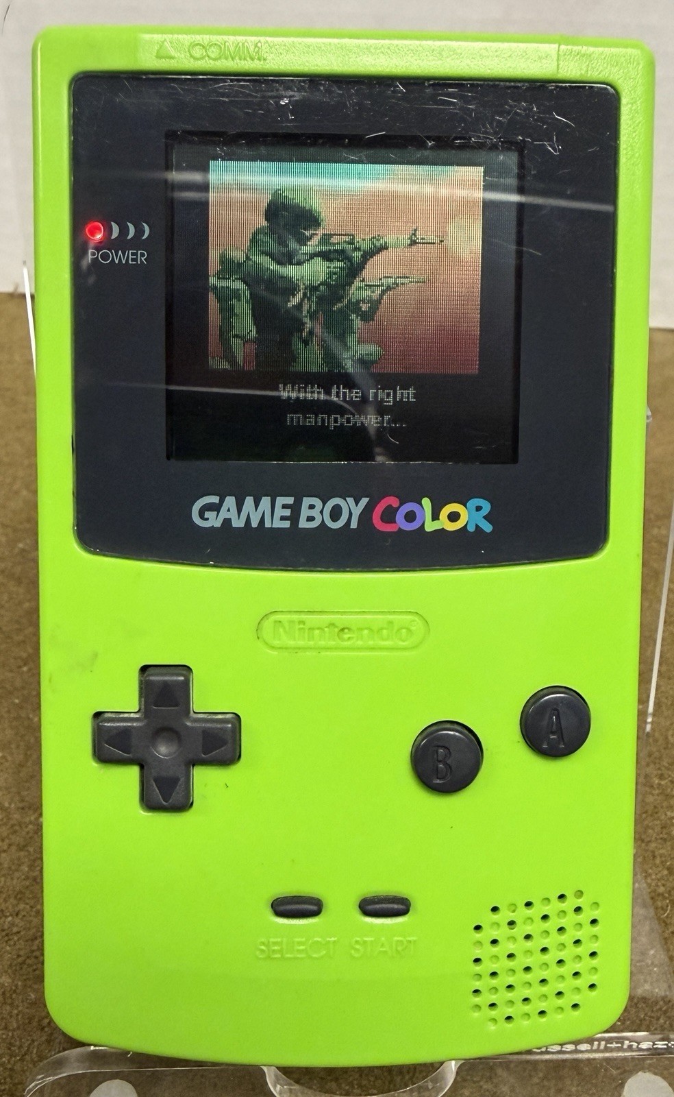 Nintendo Game Boy Color Kiwi Green Handheld System Tested & Working