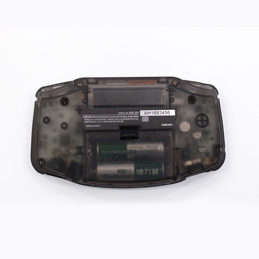 Clear Black Game Boy Advance Console with IPS V2 10 Backlight levels LCD Mod Kit
