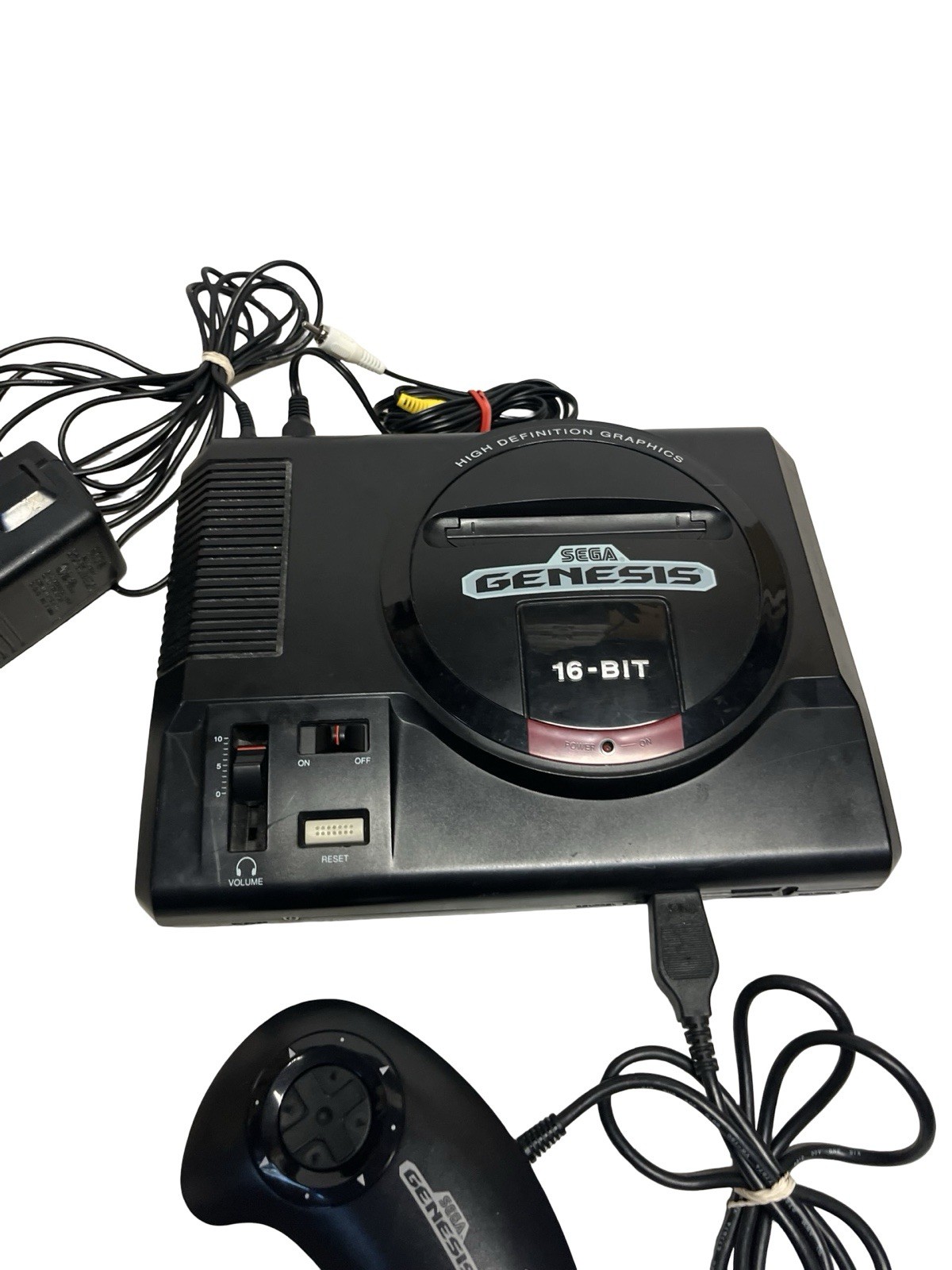 Sega Genesis Model 1 MK-1601 Console 1 Controller Power Adapter Av Cable Tested