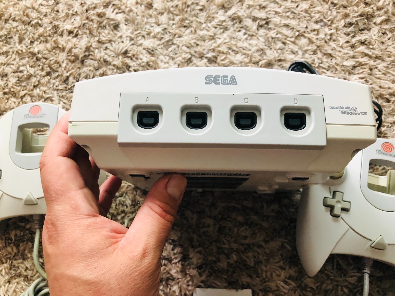 Sega Dreamcast Console System HKT-3020 With 2 Controllers & Memory Card TESTED4!