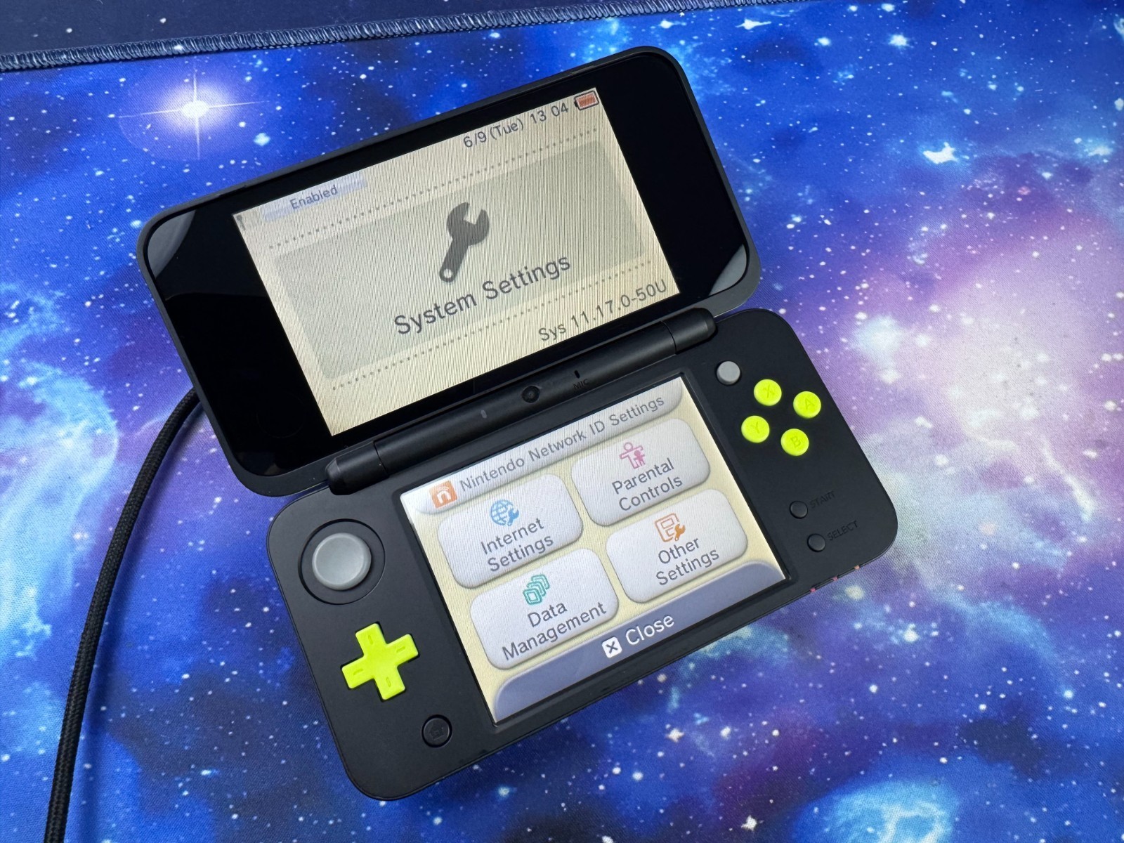 USB-C INBUILT CAPTURE CARD Lime Black New Nintendo 2DS XL Console 128gb REGFREE