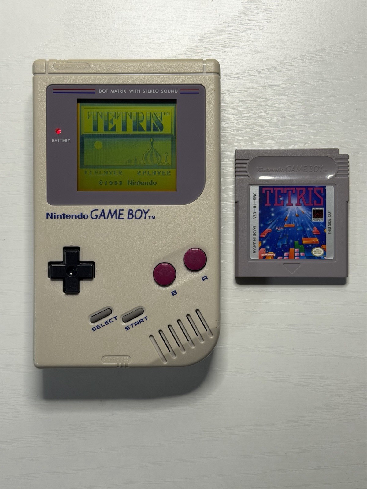 Nintendo Gameboy DMG-01 Console – with Tetris! New Glass Lens – Tested & Working