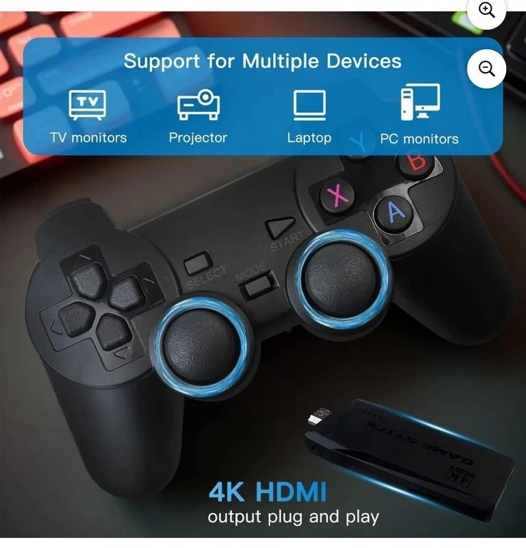 GameStick Lite 4K Ultra HD Wireless HDMI Microconsole Classic Games