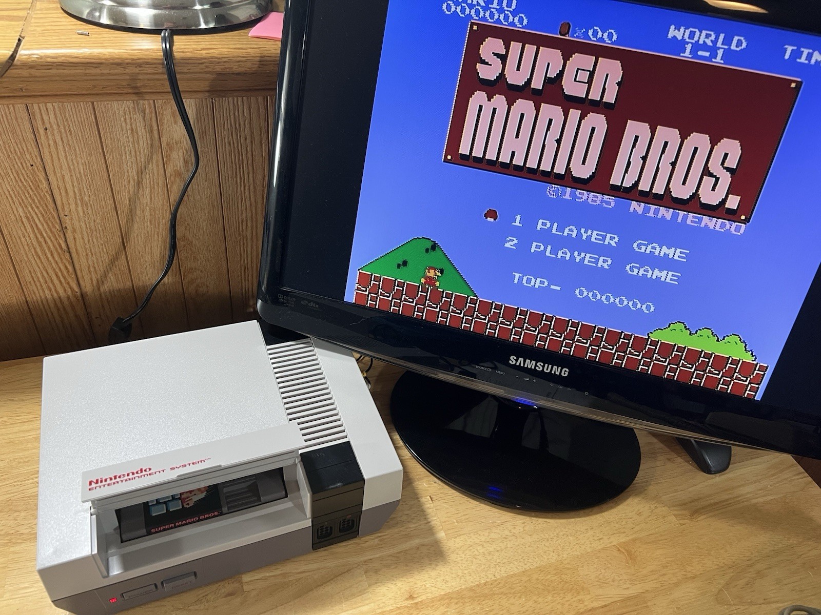 1986 Nintendo NES CONTROL DECK Super MARIO Bros. BOX Set SERVICED +TESTED! NICE!