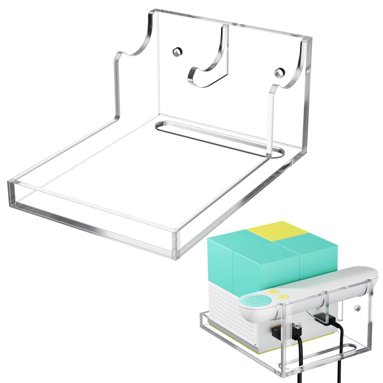 Wall-Mounted Holder for Nex Playground Console and Remote, Durable Acrylic Sh…