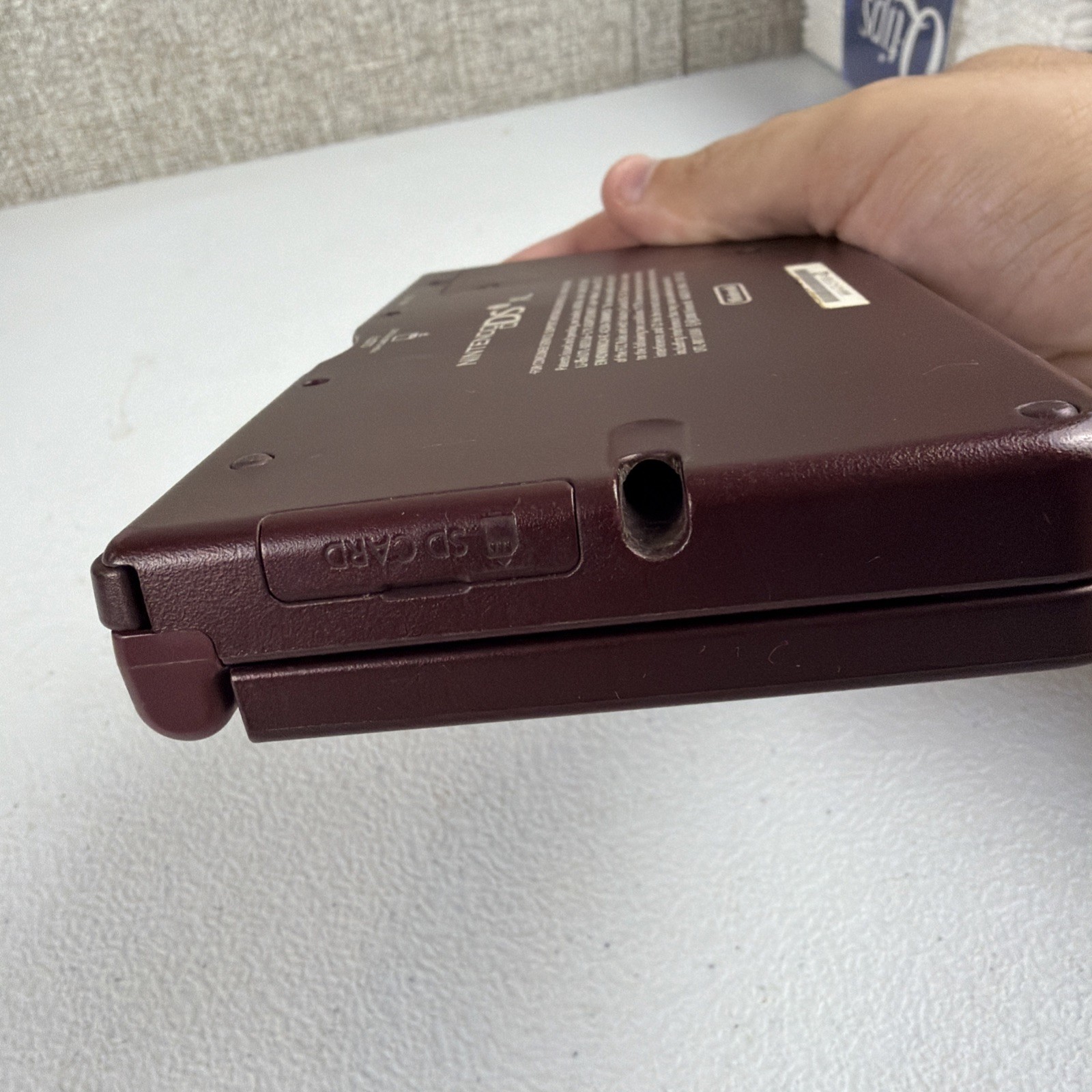 Broken Nintendo DSi XL Dark Red Burgundy Console UTL-001 PARTS ONLY NO POWER
