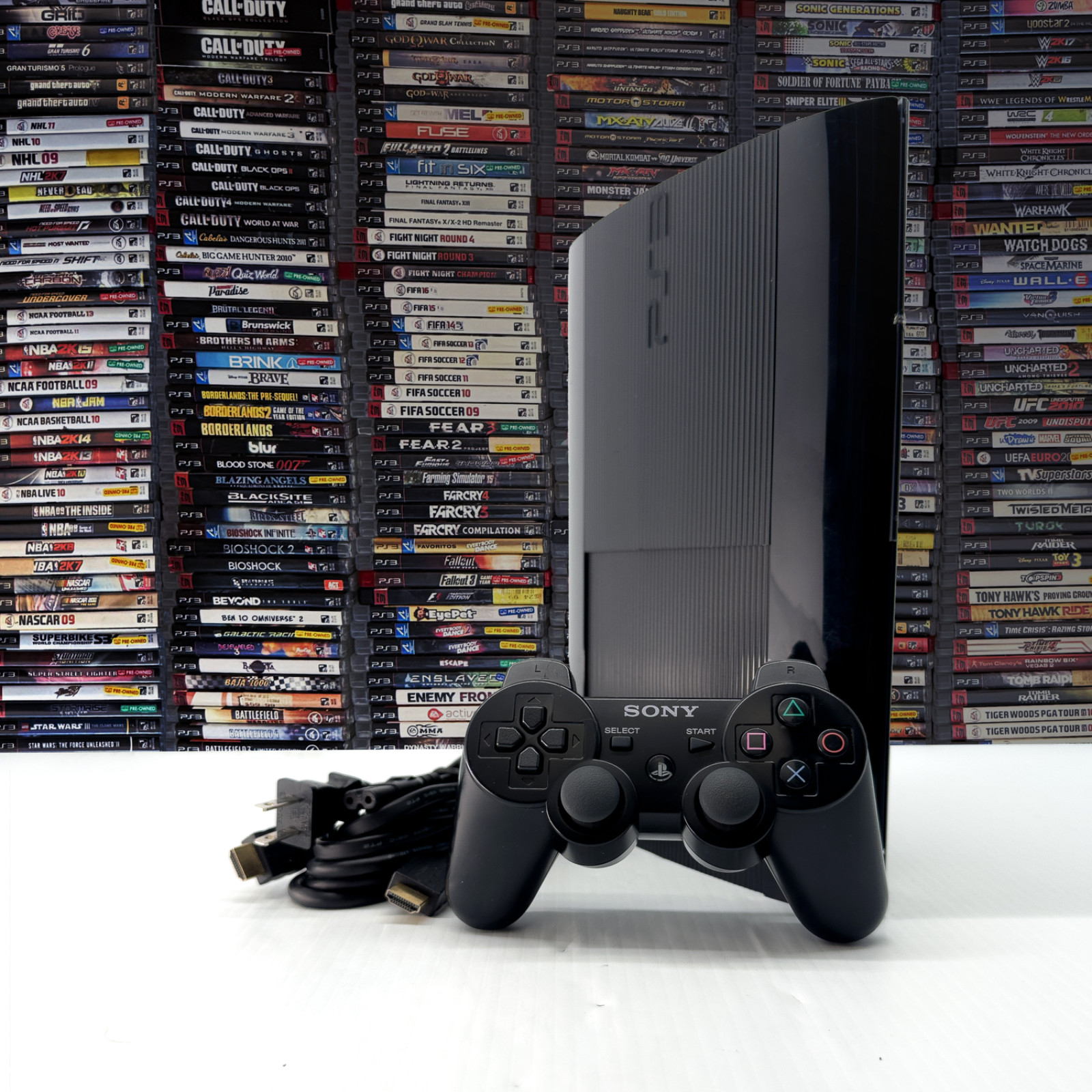 PS3 PLAYSTATION 3 Console Bundle w/ 6 GAMES & Controller Fat, Slim or Super Slim