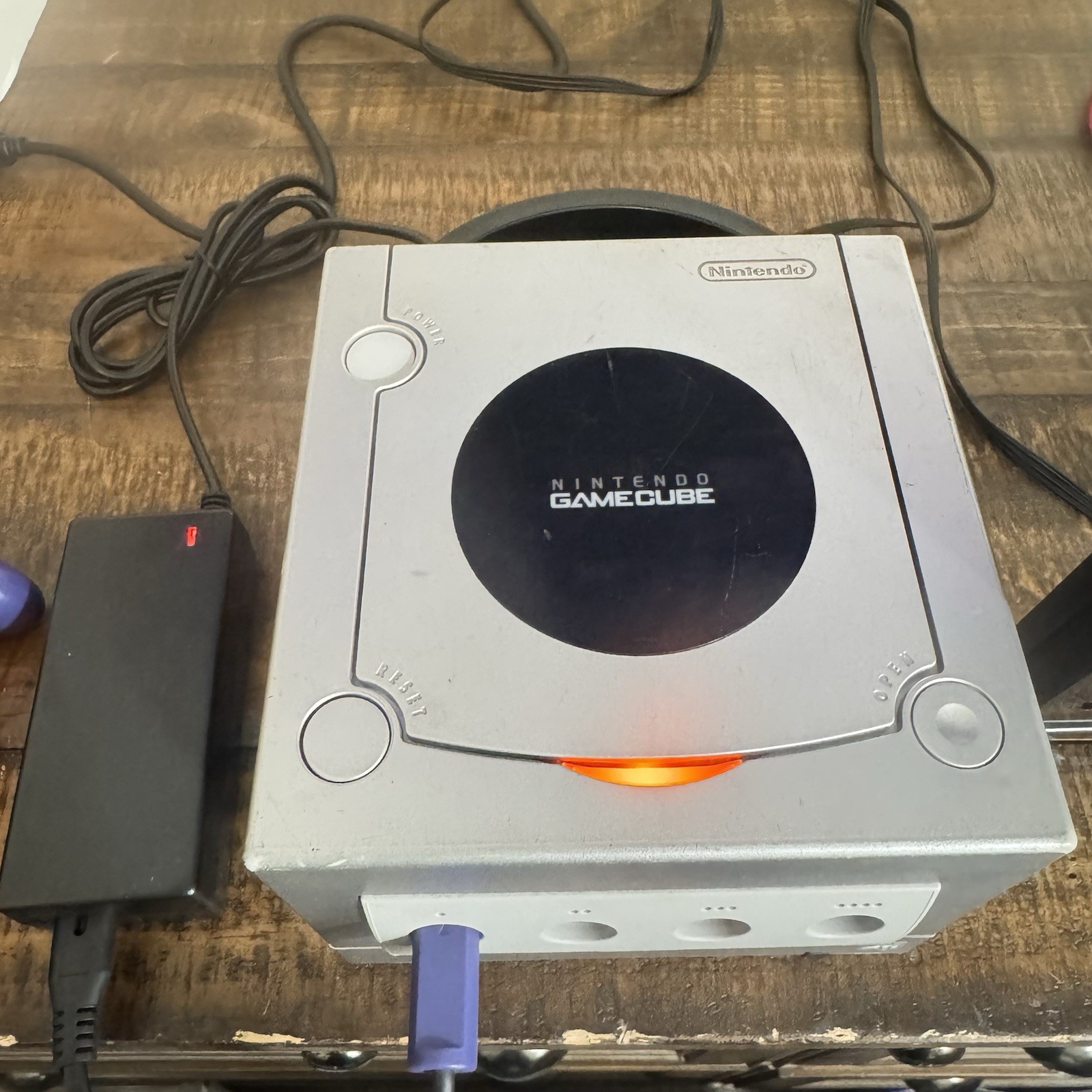 Nintendo GameCube Silver DOL-001 w/ 2 Games 1 Controller Memory Card – Tested –