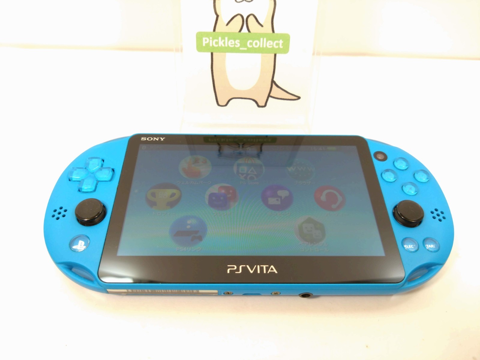 Sony PS Vita Aqua Blue PCH-2000 ZA23 Console only Wi-Fi PSV Slim Tested 0603E