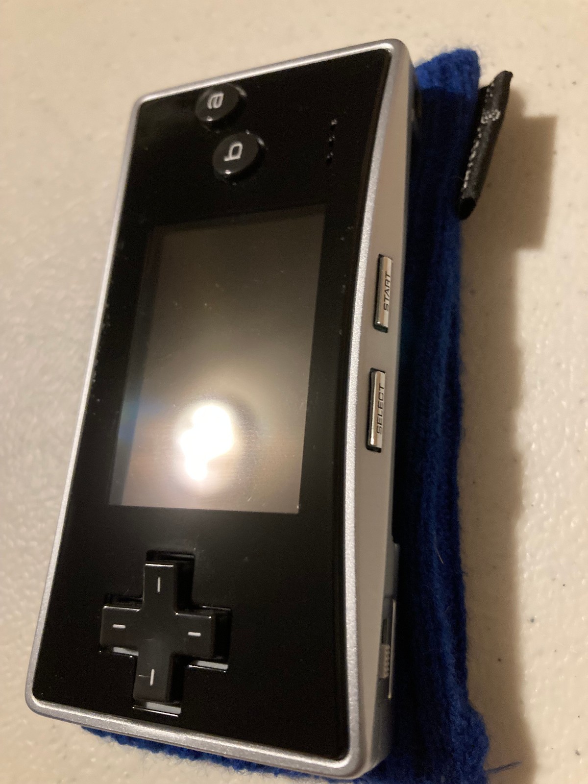 Nintendo Gameboy Micro Advance GBA Black/Silver with charger + case and sleeves