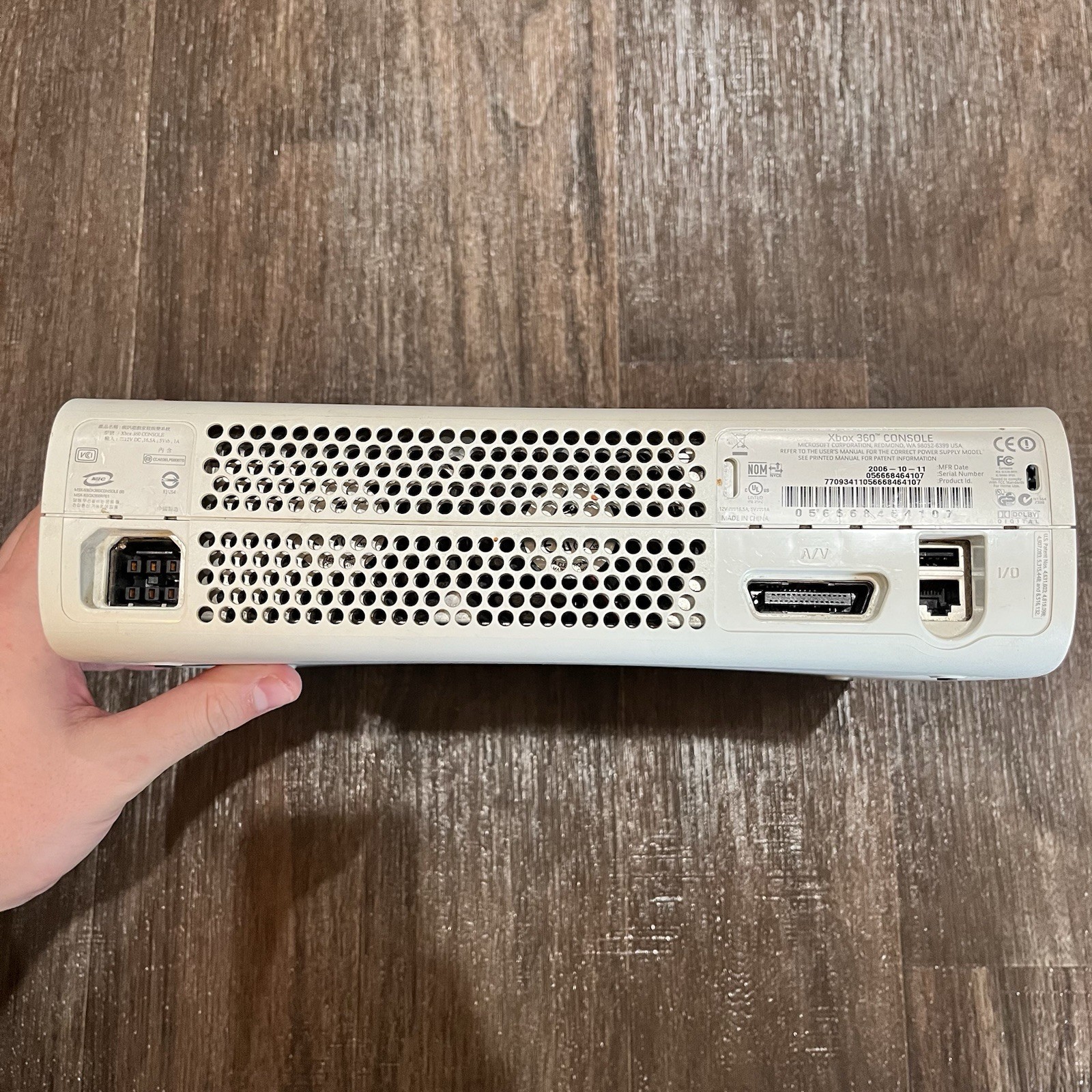 Microsoft Xbox 360 White Console Only FOR PARTS OR Repair As Is