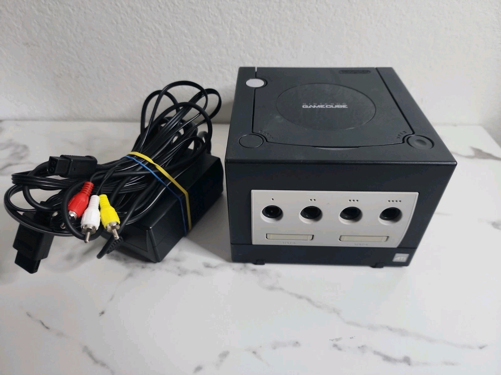 Nintendo DOL-101 GameCube Black – Cables, Console, And Memory Card Only
