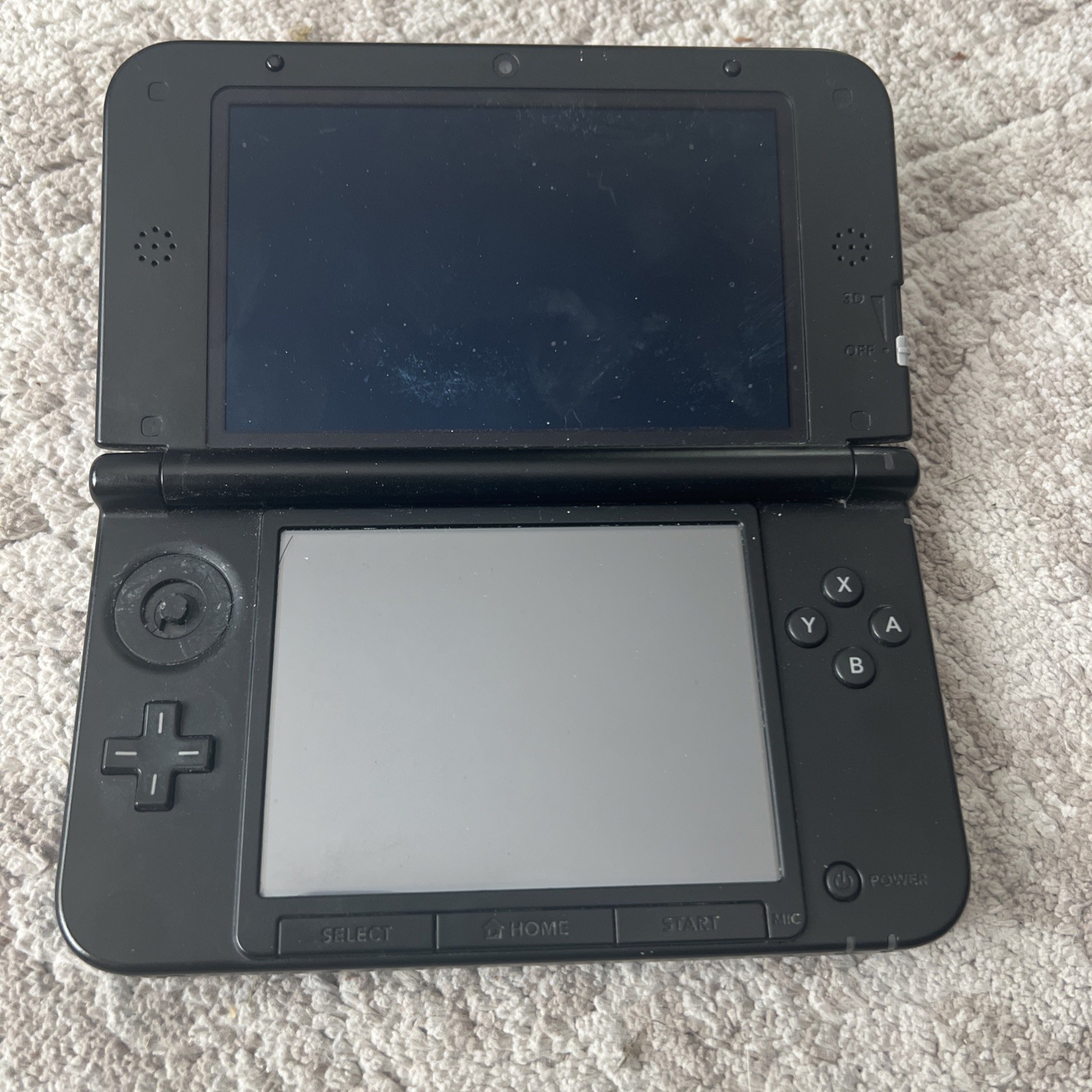 Nintendo 3DS XL Blue Black Handheld Console System Bundle Bag Games Manual WORKS