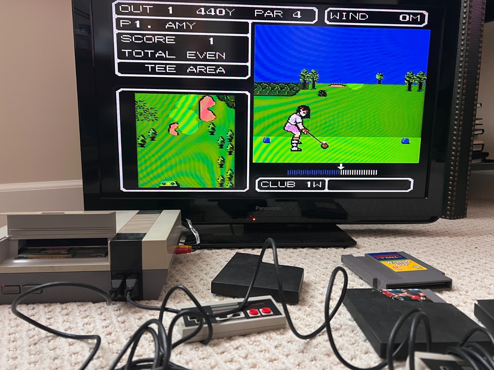 Original Nintendo NES Action Set Home Console plus 5 games – Works great!