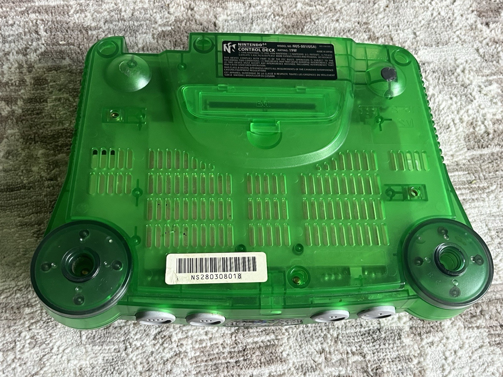 Nintendo 64 Funtastic Clear Jungle Green Console Only NUS-001 OEM Original
