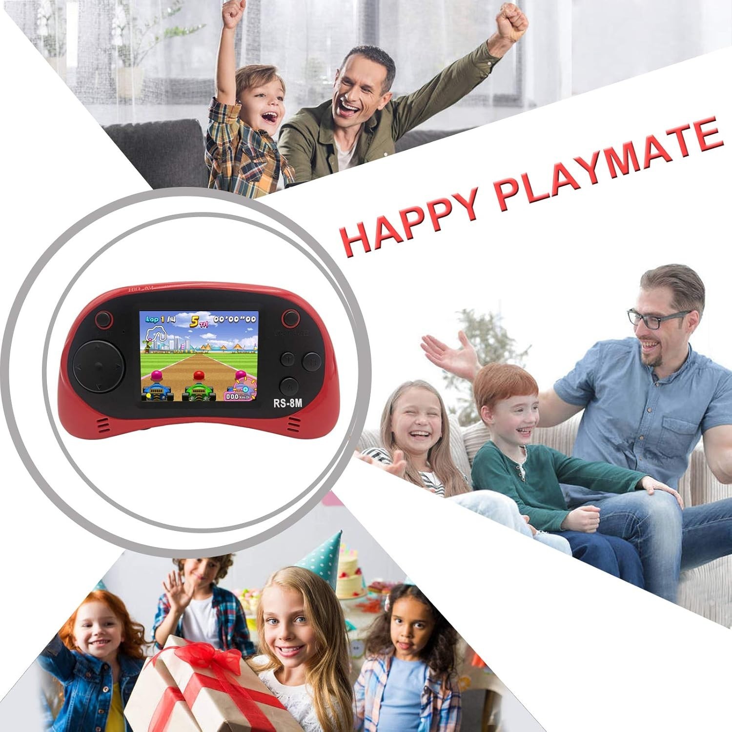 16 Bit Handheld Game Player – Lightweight, Rechargeable & Includes Accessories