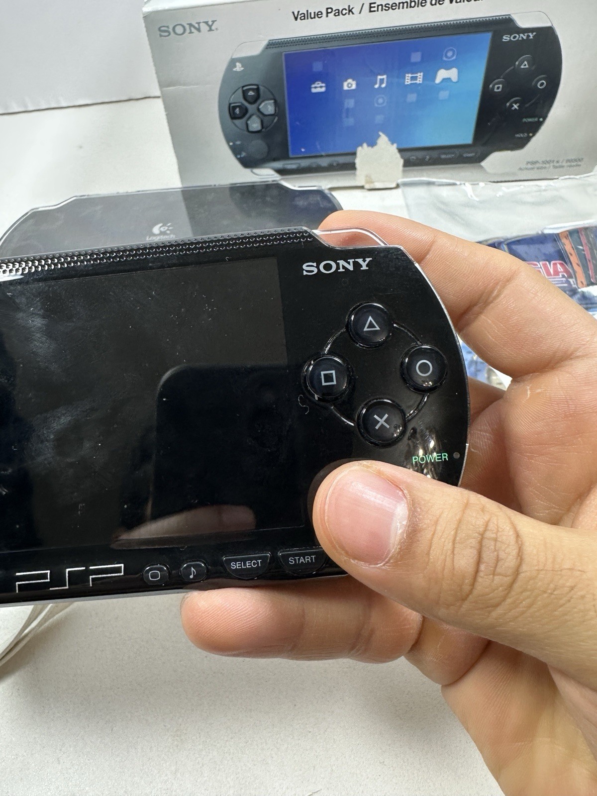 Sony PlayStation Portable Value Pack – Black (PSP-1001K) With Box & Madden Works