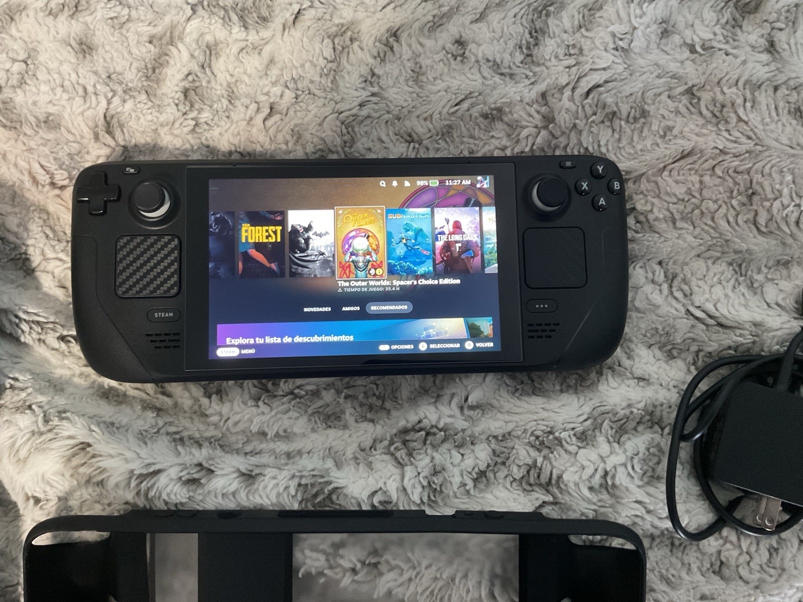 Valve Steam Deck 256GB Handheld Gaming System Black LCD with Case, Charger, Dock