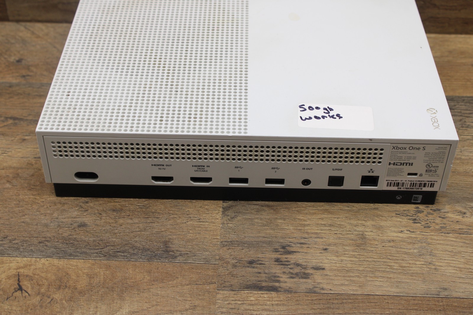 Microsoft Xbox One S 500GB White Console Only Model 1681
